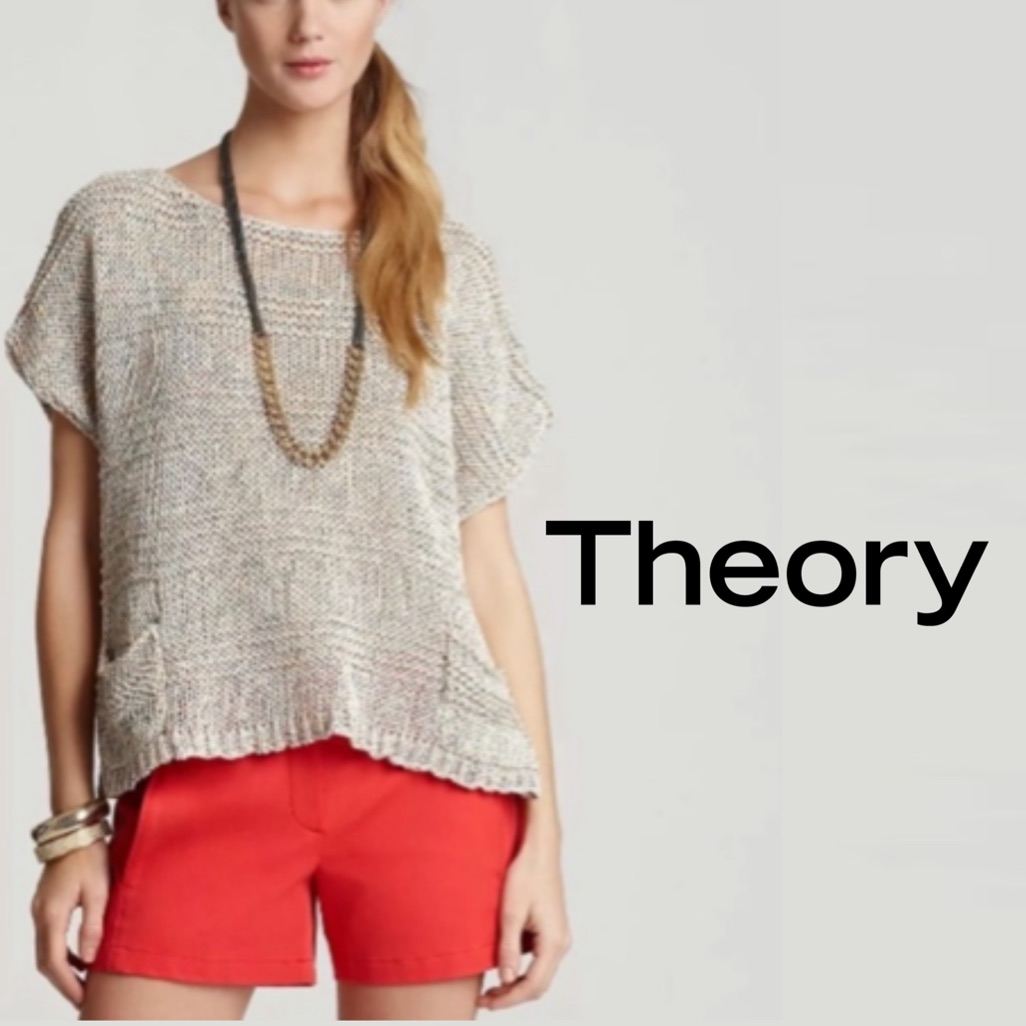 Theory Oversized Knit Rainbow Sweater
